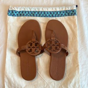 Tory Burch Size 8 Vintage Vachetta Miller Sandal, Leather
